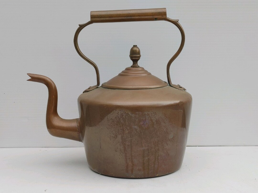 English Copper Kettle Antique Teapot / Circa Early 1900's Etsy
