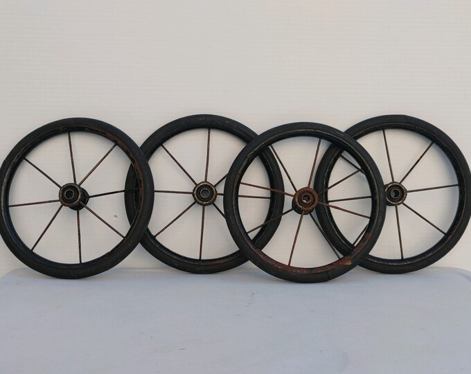 Antique baby carriage wheels Clearance
