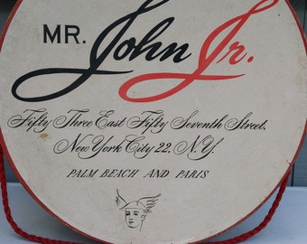 Vintage Mr. John Jr. Hat Box, 1920s-30s, New York