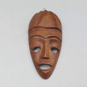 African Wooden Mask Wall Hanging Vintage