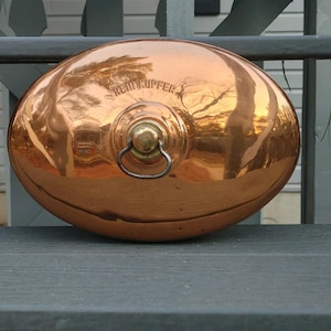 Antique Copper Foot Warmer: 1800's Victorian Bed Heater, Germany