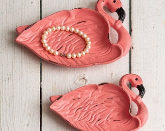 Jewelry Catchall, Pink Flamingo, Cast Iron, Great Keys, Jewelry, Trinket, or as a Soap Dish!