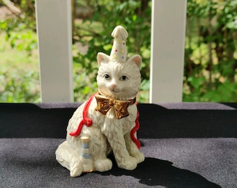 Vintage Lenox White Fascinating Ladybug Cat Figurine - Etsy