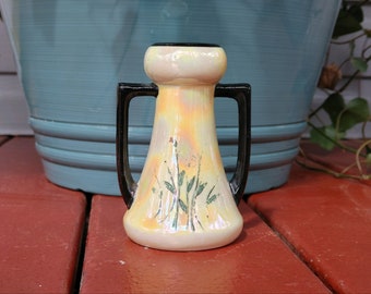 CZECHOSLOVAKIA: Yellow Luster Stamped Vase / Circa 1928