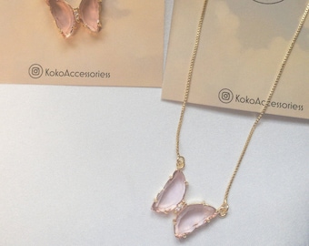 18k gold butterfly necklace, animal necklace, fairy, gifts for her, comes gift wrapped