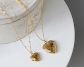 18k gold heart shaped locket necklace, waterproof necklace, anti tarnish necklace, comes gift wrapped
