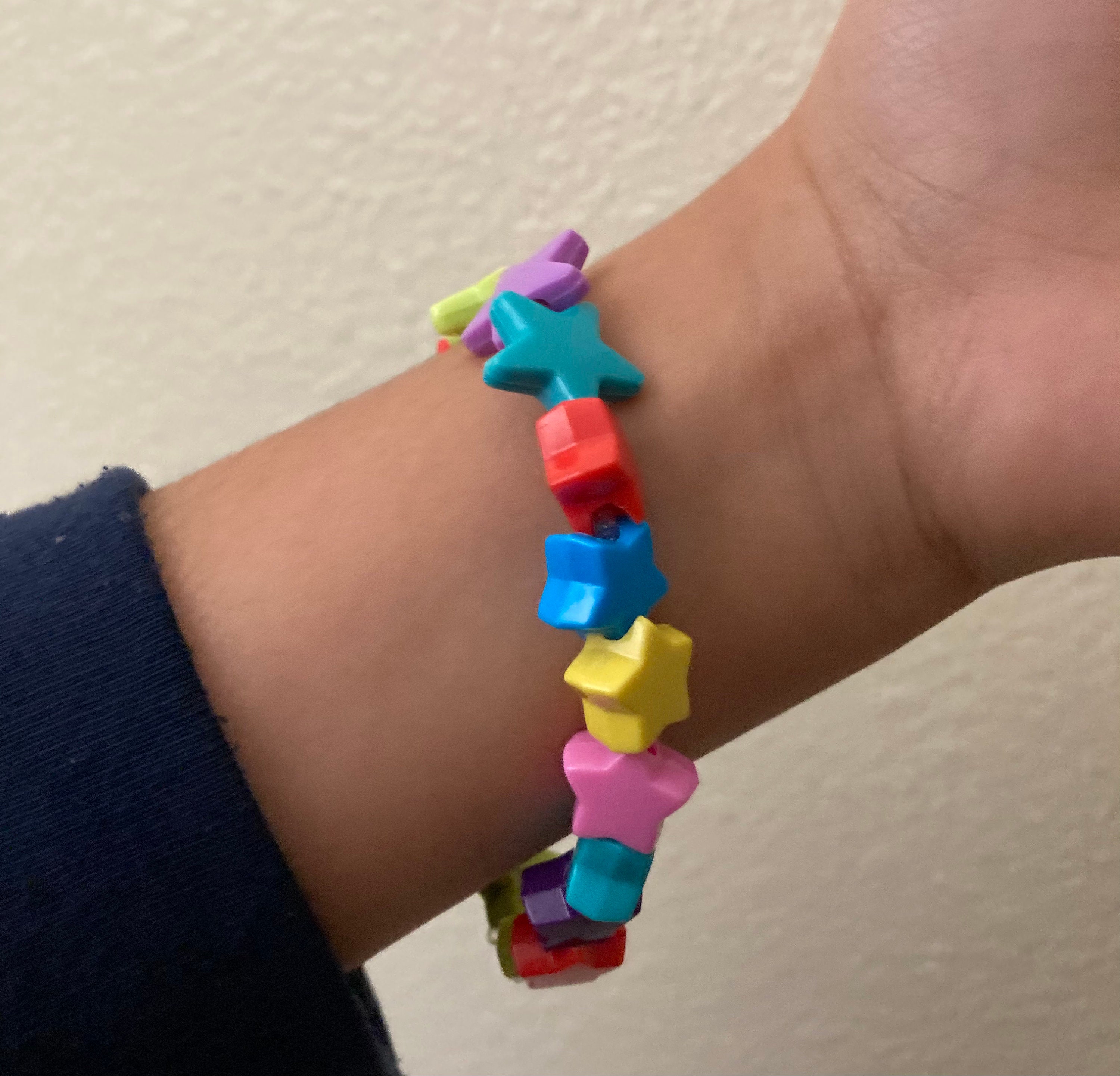 Kidcore/indie multicolored shaped beaded bracelet Etsy