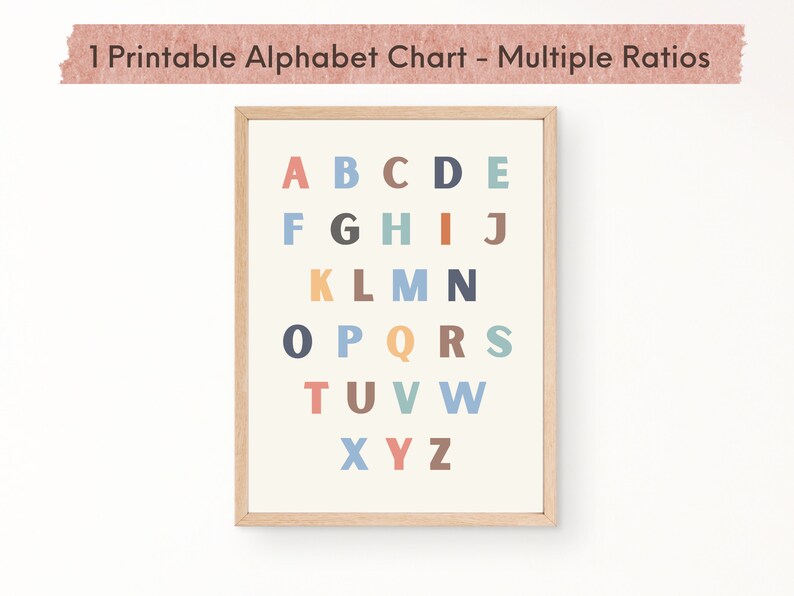 Alphabet Poster Classroom Nursery/homeschool Prints Wall Art - Etsy