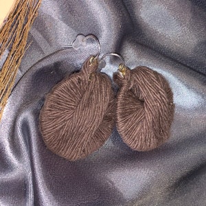 Brown Bohemian Circle Earrings