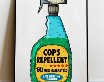 ACAB Poster, 'Cops Repellent' Illustration Print