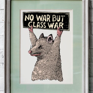 Nessuna guerra ma stampa di guerra di classe, Comunista, Resist, Anarchia, Gift Card, Poster, Sinistra, Anti Capitalismo, Socialista