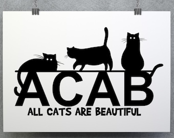 ACAB Print, Defund The Police, Art Print, AntiCapitalism, Anarchist, Socialist, Acab, Unite, Fight Back