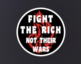 Fight The Rich Vinyl Sticker, Socialist Laptop Skin