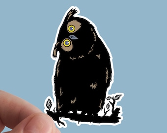 Owl Vinyl Sticker, Waterproof Decal, Laptop, Car