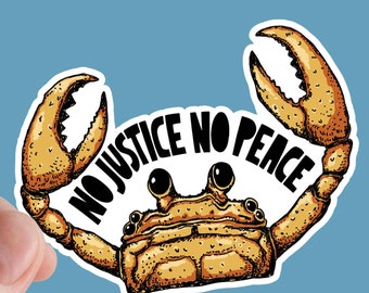 Adesivo Giustizia, Anticapitalismo, Sinistra, Socialismo, ACAB