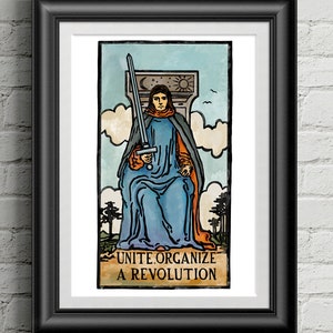 Unite Print, Power to The People, Socialism, Anti Capitalist, Anarchist, Poster, Prints, Leftist, Unite, Tarot