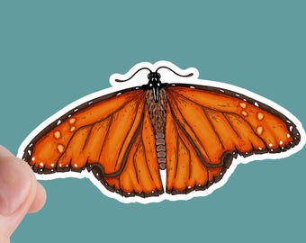 Sticker monarchvlinder, waterdichte vinylsticker