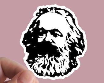 Pegatina de marxismo, socialismo, pegatinas de vinilo, pegatinas para portátiles, calcomanía de Karl Marx