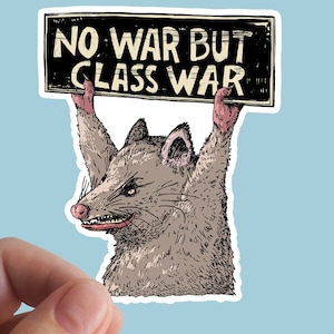 No War But Class War Sticker, Anti Capitalist, Linke, Vinyl Sticker, Kommunismus, Marxismus, Socialist, Resist