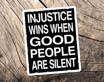 Injustice Sticker, Socialism, Eat The Rich