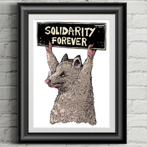 Solidarity Forever Print, Leftist, Labor Union, Art Print, AntiCapitalism, Anarchy, Socialist, Solidarity