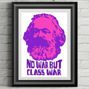 Marxisme Art Print, Socialism, Karl Marx, Socialist, Poster, Prints, No War But Class War, Communist, Leftist