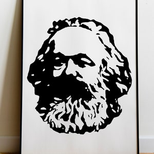 Karl Marx Art Print, Socialism, Karl Marx, Anti Capitalism,Marxist, Wall Art, Socialist, Poster, Prints, Unite
