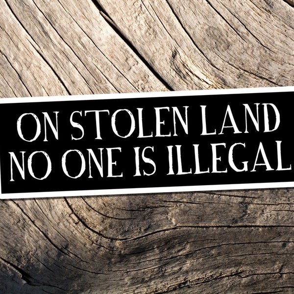 No One Is Illegal Sticker, No Racism, Indigenous People, Socialism, Activism, Abolish Ice, Immigrant, Leftist