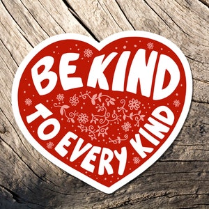 Be Kind Sticker, Vegan, Veganismus, Vinyl Sticker, Be Kind, Sticker Laptop, Rechte, Tiere, Liebe, Zitat