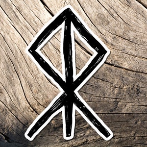 Moed Rune Sticker, Viking, Good Vibes, Vinyl Sticker, Decals, Elder Futhark, Hekserij, Noors Symbool