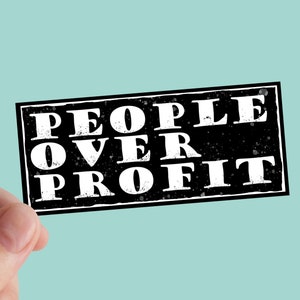 People Before Profit - 25 Stickers Pack 2.25 X 1.25 Inches - Anti Capitalist