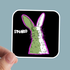 Stoned Sticker  Psychedelic  Hippie  Laptop Decals  Stoner  Vinyl Decal  Vinyl Stickers  Stickers Laptop  Canabis