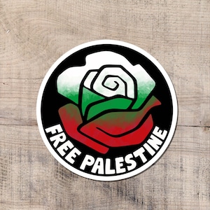 Gratis Palestina-sticker, links, justitie, Palestina, socialisme, vinylsticker, marxisme, antikapitalisme, red Palestina