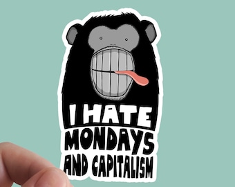Anti Capitalism Sticker, Socialism, Resist, Anarchist