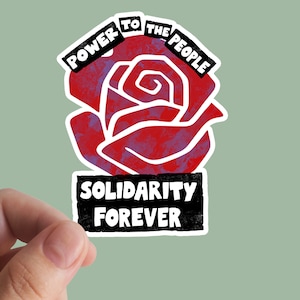 Solidarité Pour toujours Autocollant, Solidarité, Marxisme, Gauche, Socialiste, Communiste, Autocollants pour ordinateurs portables, Syndicat