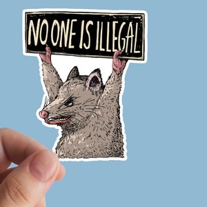 No One Is Illegal Sticker, Rassismus Sticker, Indigene Völker, Sozialismus, Anticapitalismus, Soziale Gerechtigkeit, Linke