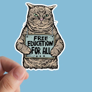 Autocollant d’éducation gratuite, Gauchiste, Éducation, Autocollant vinyle, AntiCapitalisme, Socialiste, Solidarité, Droits