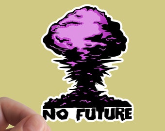 Sticker No Future, punk, anarchist, anti-oorlogskunst