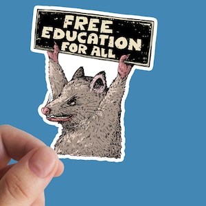 Autocollant d’éducation gratuite, socialiste, gauchiste, marxisme, résistance, communiste, anticapitalisme, droits, éducation