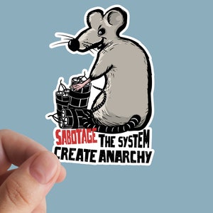 Sabotage Sticker, Anti Capitalist, Socialism, Anarchist, Socialist, Leftist, Anti Government, Marxist, Sabotage