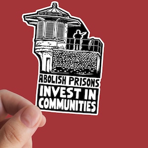 Schaf gevangenissen af Sticker, Socialistisch, Antikapitalisme, Abolitionist, Defund The Police, Rights, Resist, Immigrant