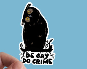 Adesivo "Seja Gay, Cometa Crimes", Orgulho, Queer, Anarquista, Adesivo de Vinil