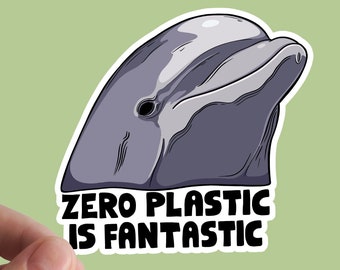Autocollant plastique Zero, activiste, autocollant vinyle, environnement,