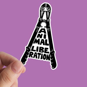 Animal Liberation Sticker, Vegan, Vegetarisch, Rechten, Activist, Vrienden Geen Voedsel, Animal Liberation, Vrijheid