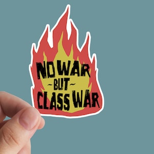 Pas de guerre mais autocollant de guerre de classe, Anticapitalisme, Socialiste, Autocollants vinyles, Communisme, Gauchiste, Marxisme, Politique