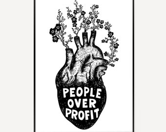 Gente sobre la impresión del beneficio, Izquierdista, Impresión del arte, AntiCapitalismo, Socialista, Solidaridad, Derechos, Comunista