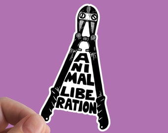 Animal Liberation Sticker, Vegan, Vegetarian, Rights, Activist, Friends Not Food, Animal Liberation, Freedom