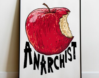 Impresión anarquista, resistir, izquierdista, político, anarquía, póster, impresiones, comerse a los ricos, anticapitalismo, anarquista