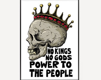 Power To The People Print, Socialist, Anarchy