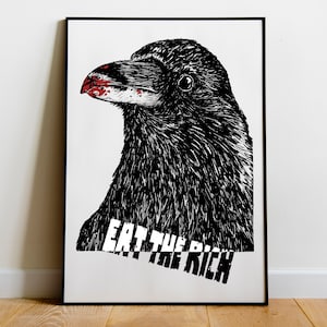 Eat the Rich Print, Eat The Rich, Anti Capitalist, Anarchy, Poster, Prints, Leftist, Marxism, Political